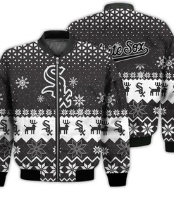 Chicago White Sox Sports Football American Ugly Christmas Sweater Gifts Unisex 3D Bomber Jacket