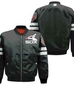 Chicago White Sox Spring Training Team Black 2019 Jersey Inspired Style Bomber Jacket