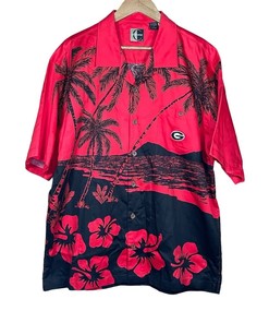 Chiliwear Georgia Bulldogs Large Cotton Hawaiian Button Up