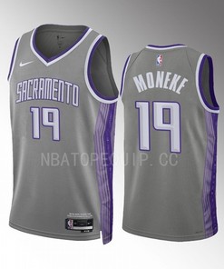 Chima Moneke 19 2022-23 Sacramento Kings Grey City Edition Jersey Swingman
