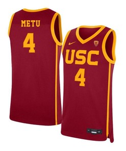 Chimezie Metu 4 USC Trojans Elite Basketball Men Jersey - Red