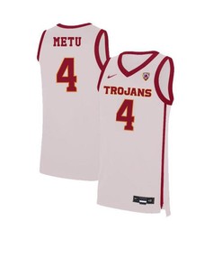 Chimezie Metu 4 USC Trojans Elite Basketball Men Jersey - White