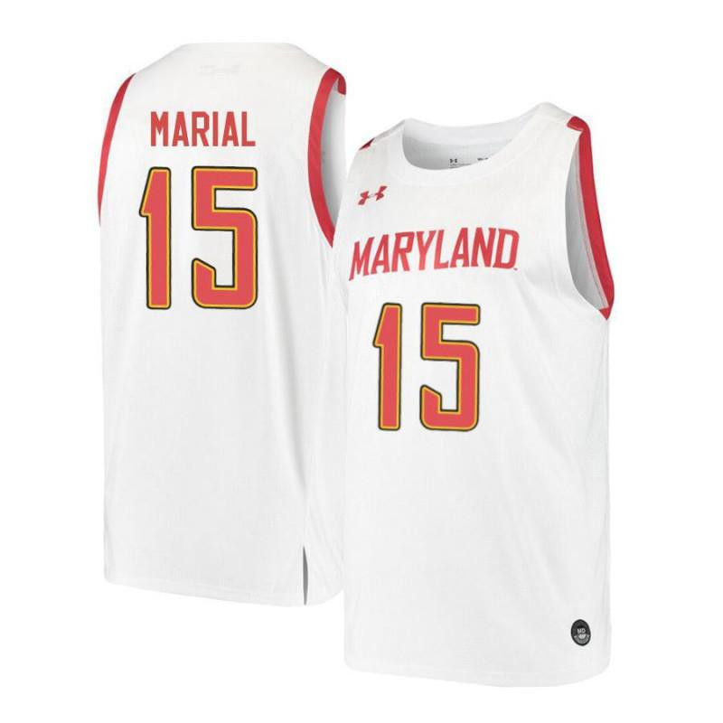Chol Marial 15 Maryland Terrapins Retro Basketball Men Jersey - White