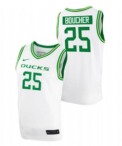 Chris Boucher 25 Oregon Ducks Home Men Jersey College Basketball - White