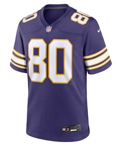 Chris Carter 80 Minnesota Vikings Classic Retired Game Men Jersey - Purple