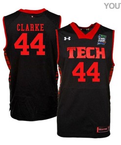 Chris Clarke 44 Texas Tech Red Raiders Basketball Youth Jersey - Black
