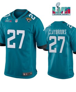 Chris Claybrooks 27 Jacksonville Jaguars Super Bowl LVII Super Bowl LVII Game Teal Jersey