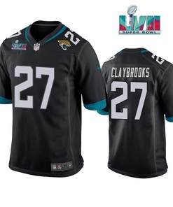 Chris Claybrooks 27 Jacksonville Jaguars Super Bowl LVII Super Bowl LVII Men Game Jersey- Black