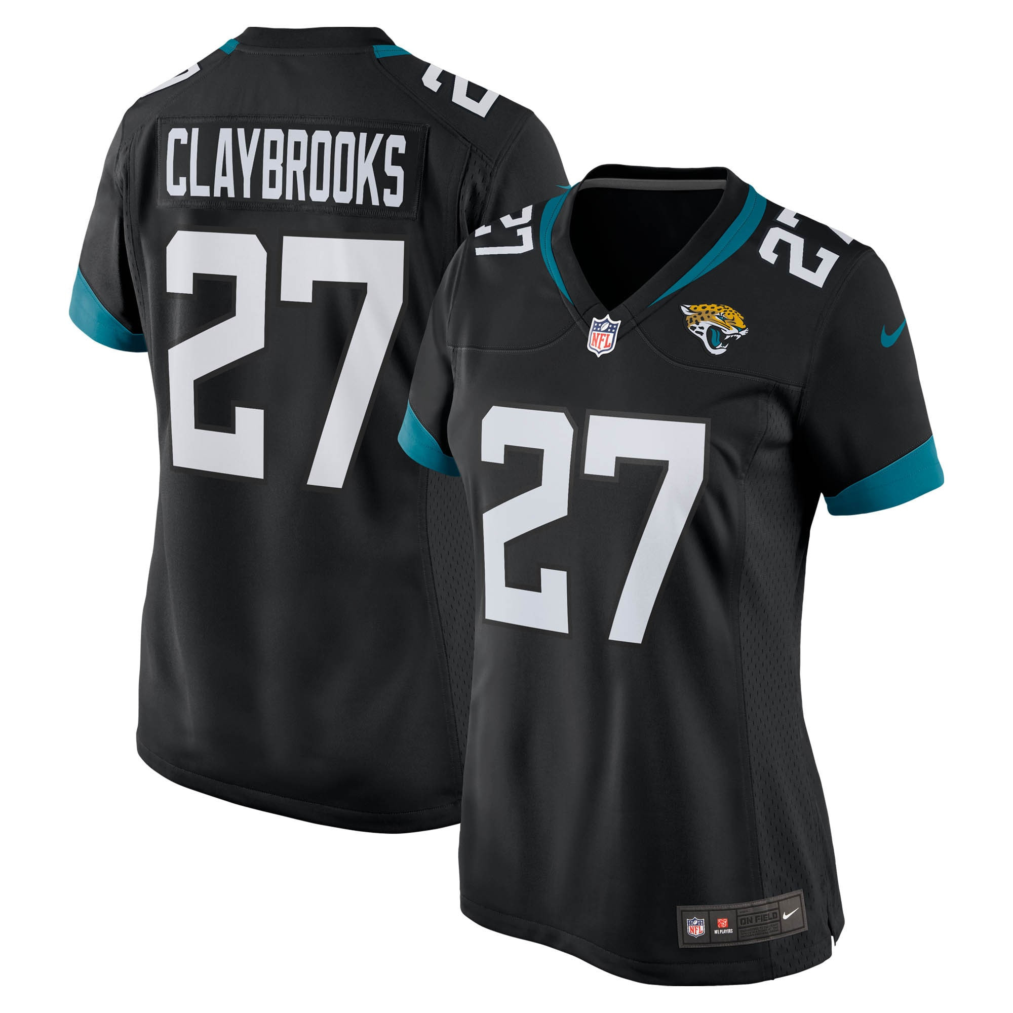 Chris Claybrooks Jacksonville Jaguars Womens Game Jersey Black Nfl