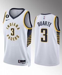 Chris Duarte 3 Indiana Pacers White Association Edition 2022-23 Men Jersey Swingman