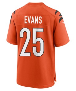 Chris Evans 25 Cincinnati Bengals Super Bowl LVII Champions Men Alternate Game Jersey - Orange