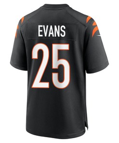 Chris Evans 25 Cincinnati Bengals Super Bowl LVII Champions Men Game Jersey - Black