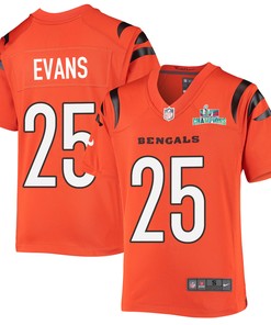 Chris Evans 25 Cincinnati Bengals Super Bowl LVII Champions Youth Alternate Game Jersey - Black