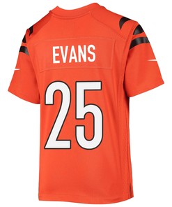 Chris Evans 25 Cincinnati Bengals Super Bowl LVII Champions Youth Alternate Game Jersey - Black