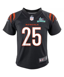 Chris Evans 25 Cincinnati Bengals Super Bowl LVII Champions Youth Game Jersey - Black