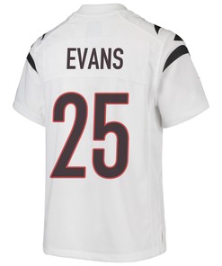 Chris Evans 25 Cincinnati Bengals Super Bowl LVII Champions Youth Game Jersey - White
