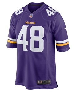 Chris Garrett 48 Minnesota Vikings Home Game Player Jersey - Purple