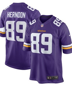 Chris Herndon Minnesota Vikings Game Jersey - Purple Nfl