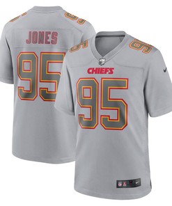 Chris Jones 95 Kansas City Chiefs Atmosphere Fashion Game Jersey - Gray