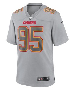 Chris Jones 95 Kansas City Chiefs Atmosphere Fashion Game Jersey - Gray
