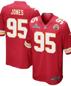 Chris Jones 95 Kansas City Chiefs Super Bowl LVII Champions Men Game Jersey - Red