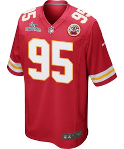 Chris Jones 95 Kansas City Chiefs Super Bowl LVII Champions Men Game Jersey - Red
