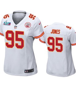 Chris Jones 95 Kansas City Chiefs Super Bowl LVII Game Jersey - Women White