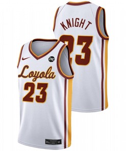 Chris Knight 23 White Loyola Ramblers 2022 College Basketball MVC Championship Jersey
