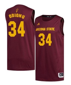 Chris Odionu 34 Arizona State Sun Devils Basketball Men Jersey - Maroon