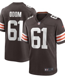 Chris Odom Cleveland Browns Game Player Jersey - Brown