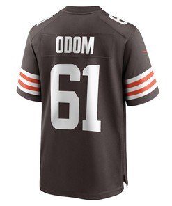 Chris Odom Cleveland Browns Game Player Jersey - Brown