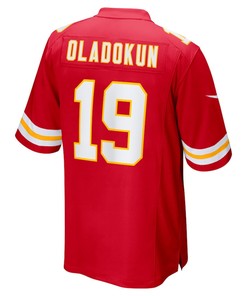 Chris Oladokun Kansas City Chiefs Game Player Jersey - Red
