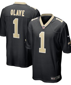 Chris Olave 1 New Orleans Saints 2022 Draft First Round Pick Game Jersey In Black