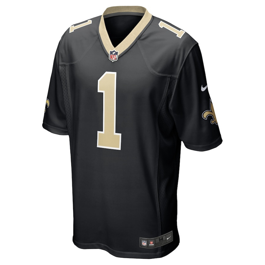 Chris Olave 1 New Orleans Saints 2022 Draft First Round Pick Game Jersey In Black