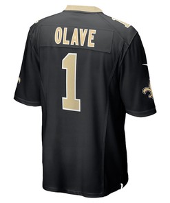 Chris Olave 1 New Orleans Saints 2022 Draft First Round Pick Game Jersey In Black
