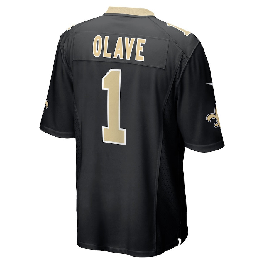 Chris Olave 1 New Orleans Saints 2022 Draft First Round Pick Game Jersey In Black
