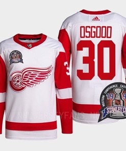 Chris Osgood 30 1997 Stanley Cup Detroit Red Wings Red Jersey 25th Anniversary