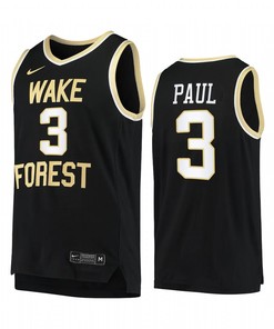 Chris Paul 3 Wake Forest Demon Deacons Uniform Jersey College Basketball Black