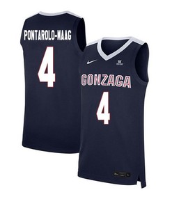 Chris Pontarolo-Maag 4 Gonzaga Bulldogs Elite Basketball Men Jersey - Navy