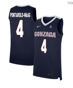 Chris Pontarolo-Maag 4 Gonzaga Bulldogs Elite Basketball Youth Jersey - Navy
