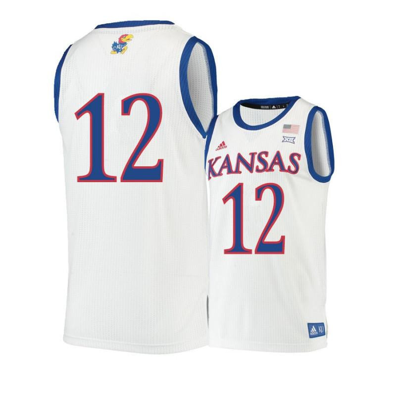 Chris Teahan 12 Kansas Jayhawks Basketball Men Jersey - Beige