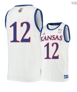 Chris Teahan 12 Kansas Jayhawks Basketball Youth Jersey - Beige