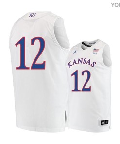 Chris Teahan 12 Kansas Jayhawks Basketball Youth Jersey - White