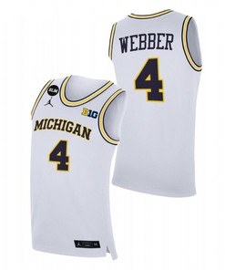 Chris Webber 4 Michigan Wolverines College Basketball BLM Men Jersey - White