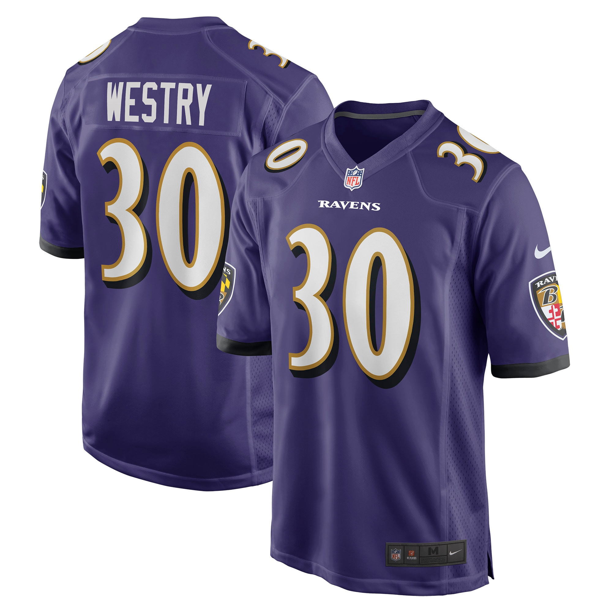 Chris Westry Baltimore Ravens Game Jersey - Purple Nfl