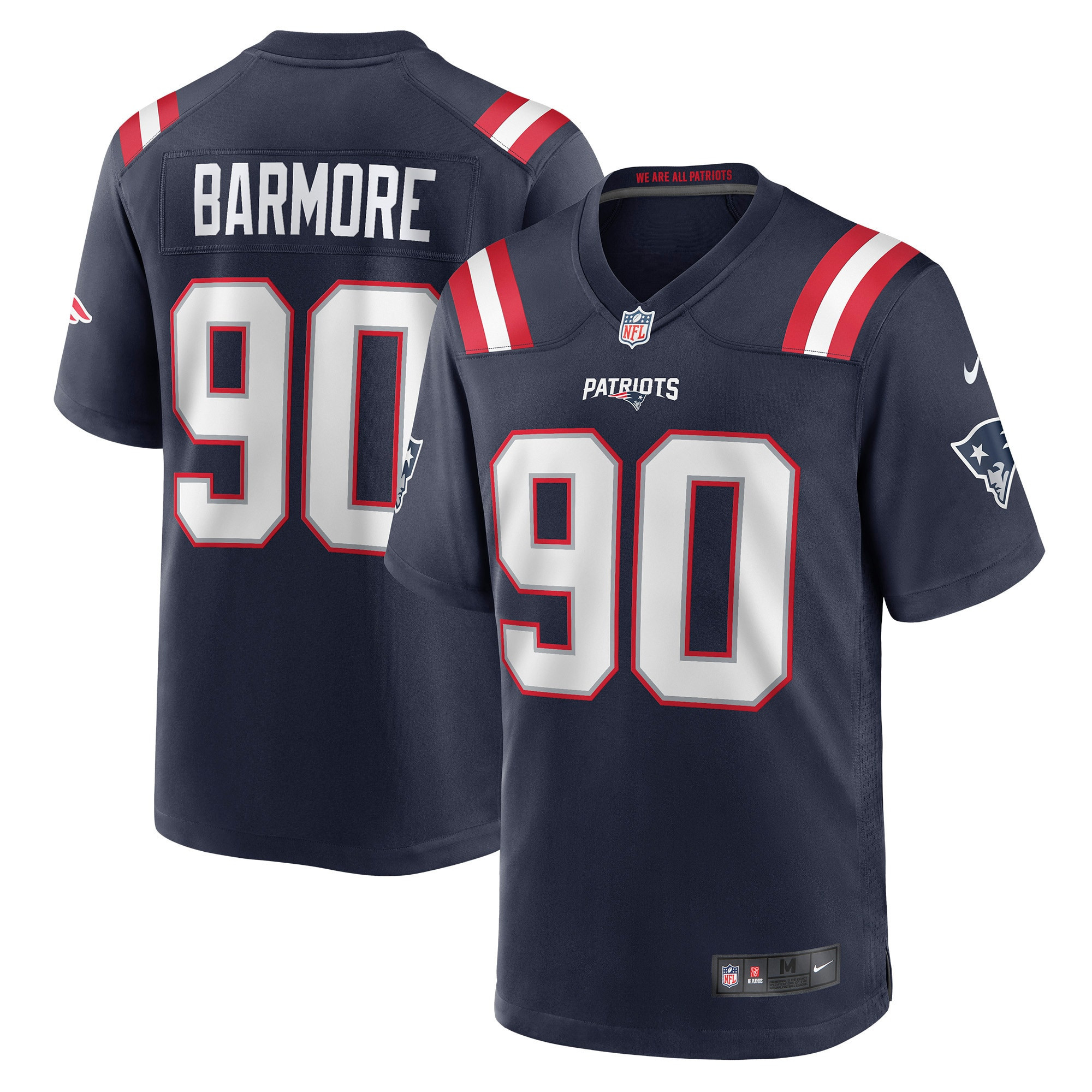 Christian Barmore New England Patriots Player Game Jersey - Navy Nfl
