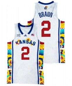 Christian Braun 2 Kansas Jayhawks 2022 Sunflower Showdown Basketball Men Jersey - White