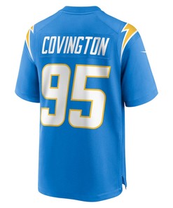 Christian Covington 95 Los Angeles Chargers Game Jersey - Powder Blue