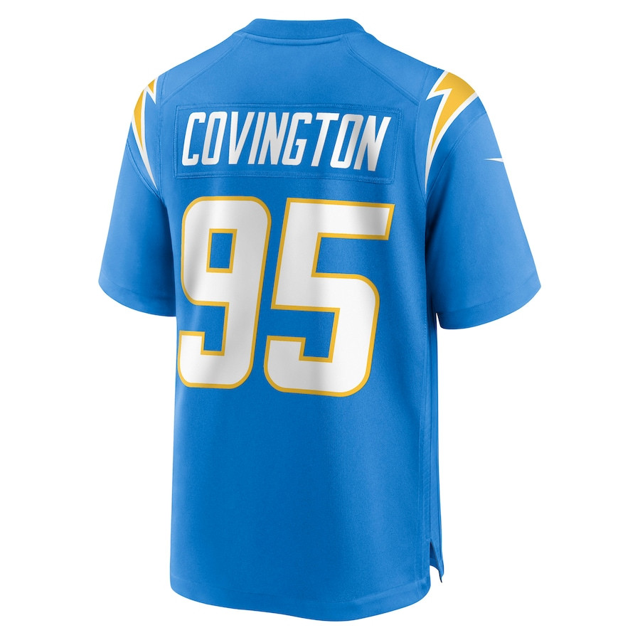 Christian Covington 95 Los Angeles Chargers Game Jersey - Powder Blue