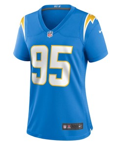 Christian Covington 95 Los Angeles Chargers Women's Game Jersey - Powder Blue